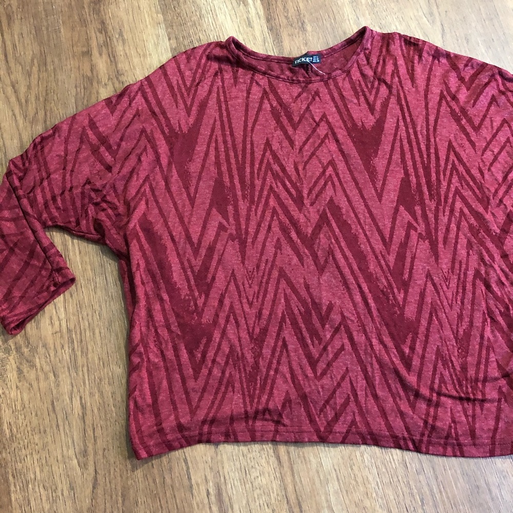 oversized sweater red short medium baggy